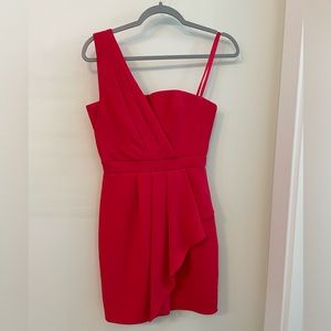 Stunning red BCBG MaxAzria one shoulder cocktail dress ❤️💋